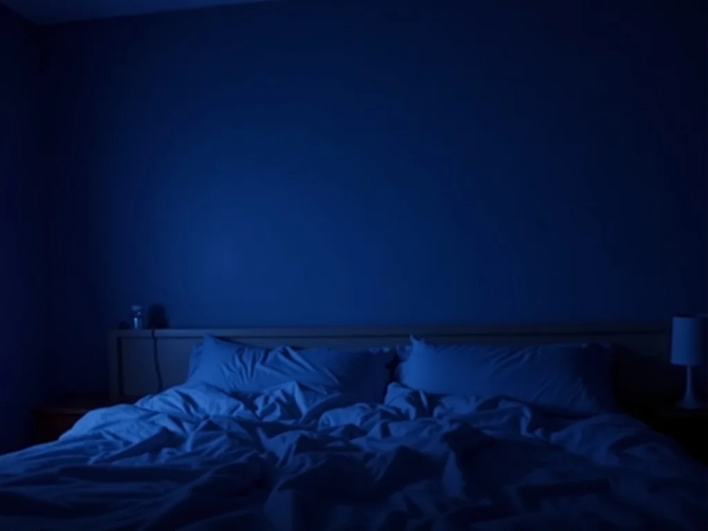 Bedroom at night representing sleep deprivation and the search for better rest
